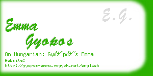 emma gyopos business card